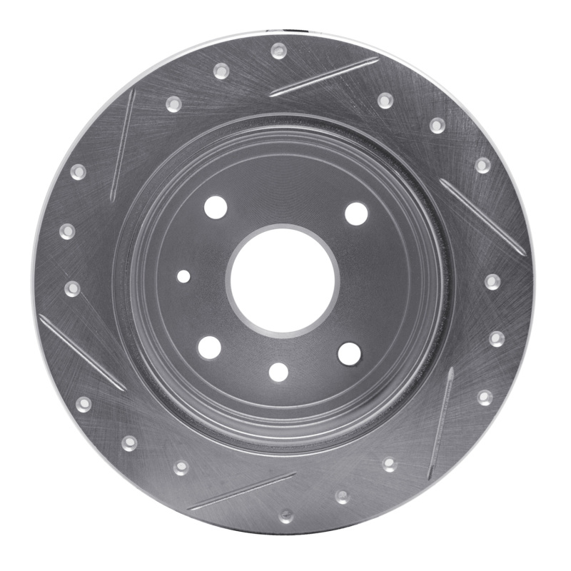 Chevrolet Epica Brake Rotor (1) - Rear Right - R1 Concepts - Drilled & Slotted - Silver - `04-`10